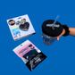 Safety Pack contents: a BlingSting personal safety alarm and a NightCap drink cover, shown over a cup